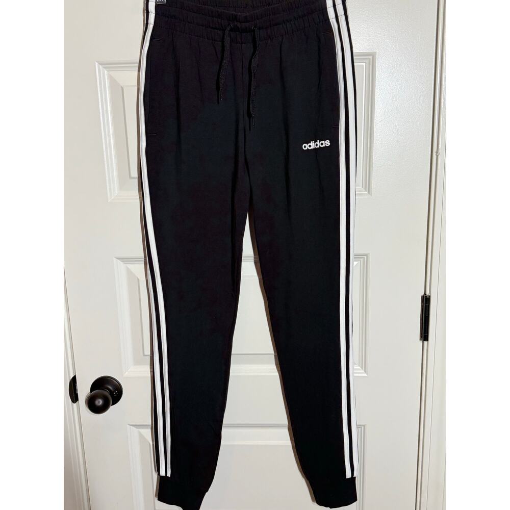 Adidas Jogger / Sweatpants Black with White Stripe, Women's Size XS